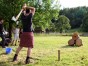 Double-bitted axe throwing