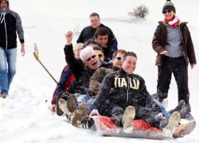 USO race in the snow
